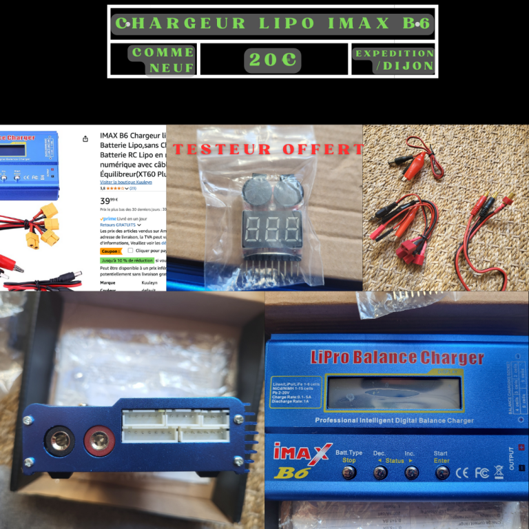 1 Chargeur LIPO universel + Cable & Testeur LCD