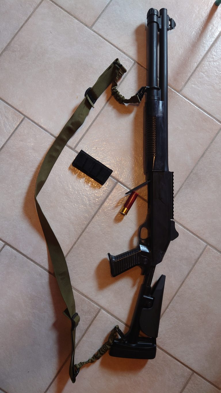 Fusil à pompe spring, 3 billes/tir