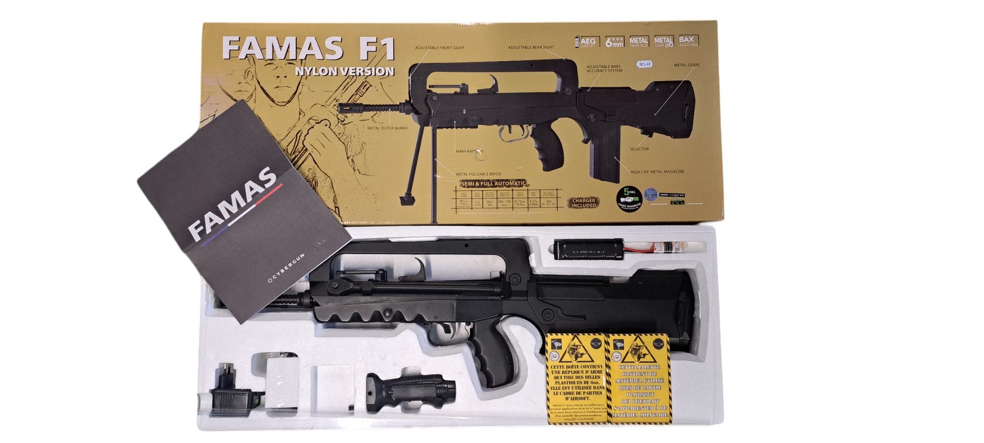 Cybergun – Occasion de la boutique – Réplique AEG Famas F1 – nylon version – noir
