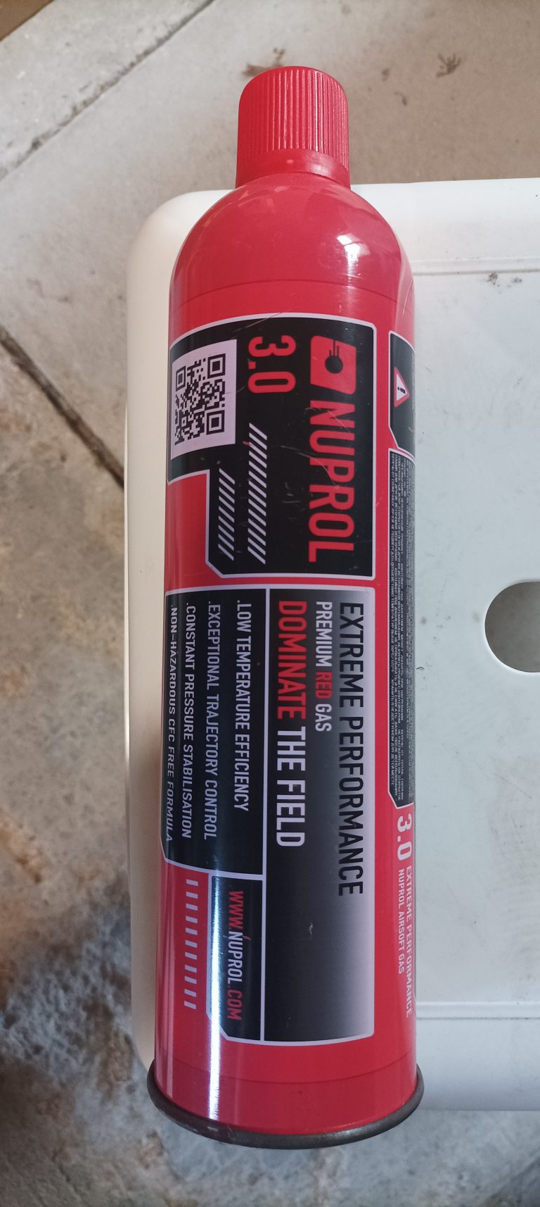arrêt airsoft GAZ RED NUPROL 3.0 (neuf encore serti)