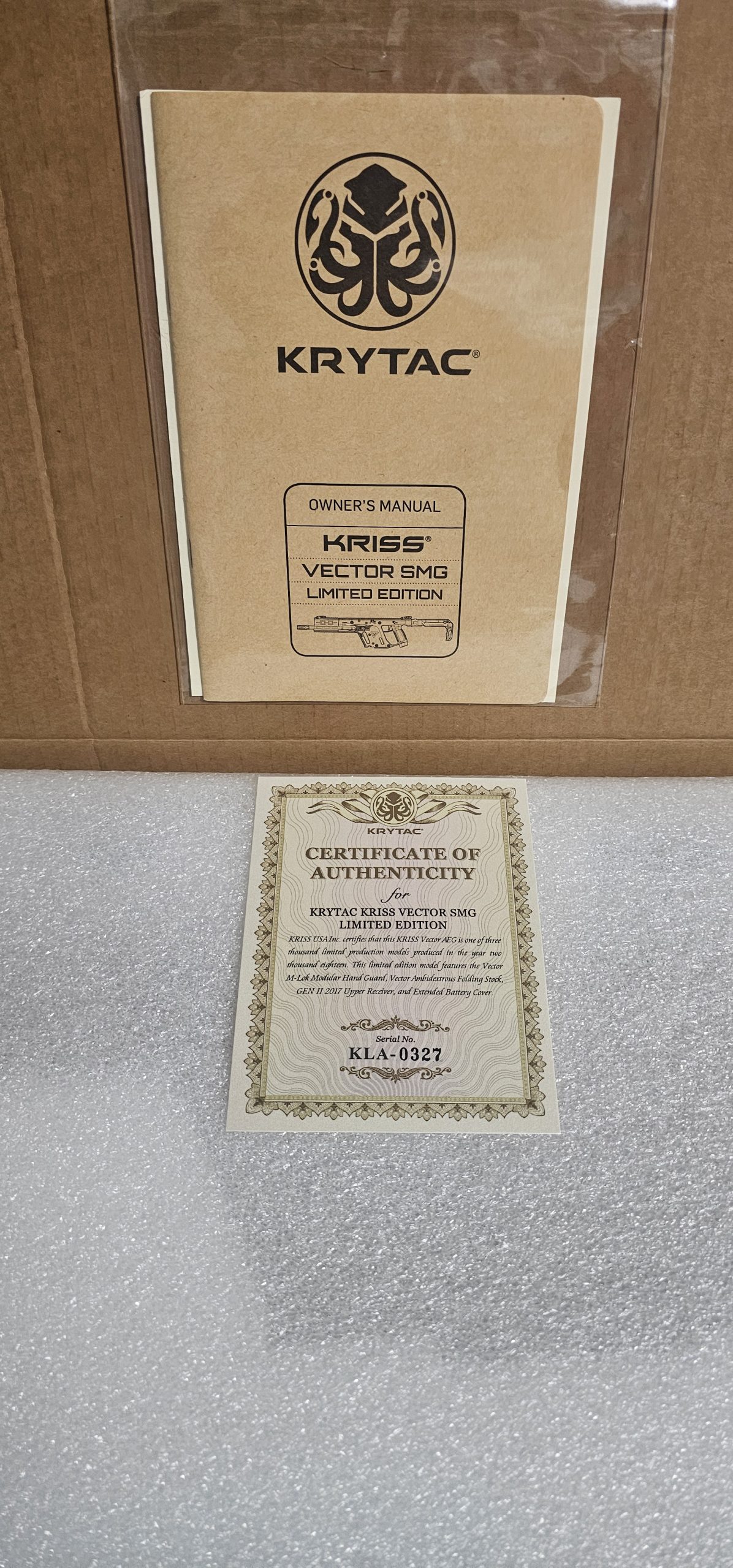 KRYTAC – KRISS VECTOR Limited Edition AEG – NOIR