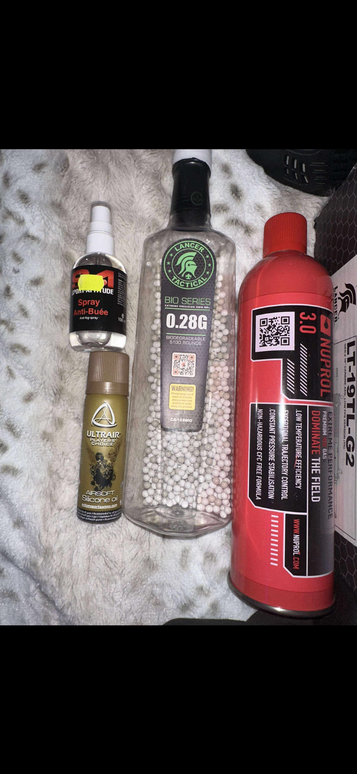 Matériel complet d’airsoft prêt à jouer