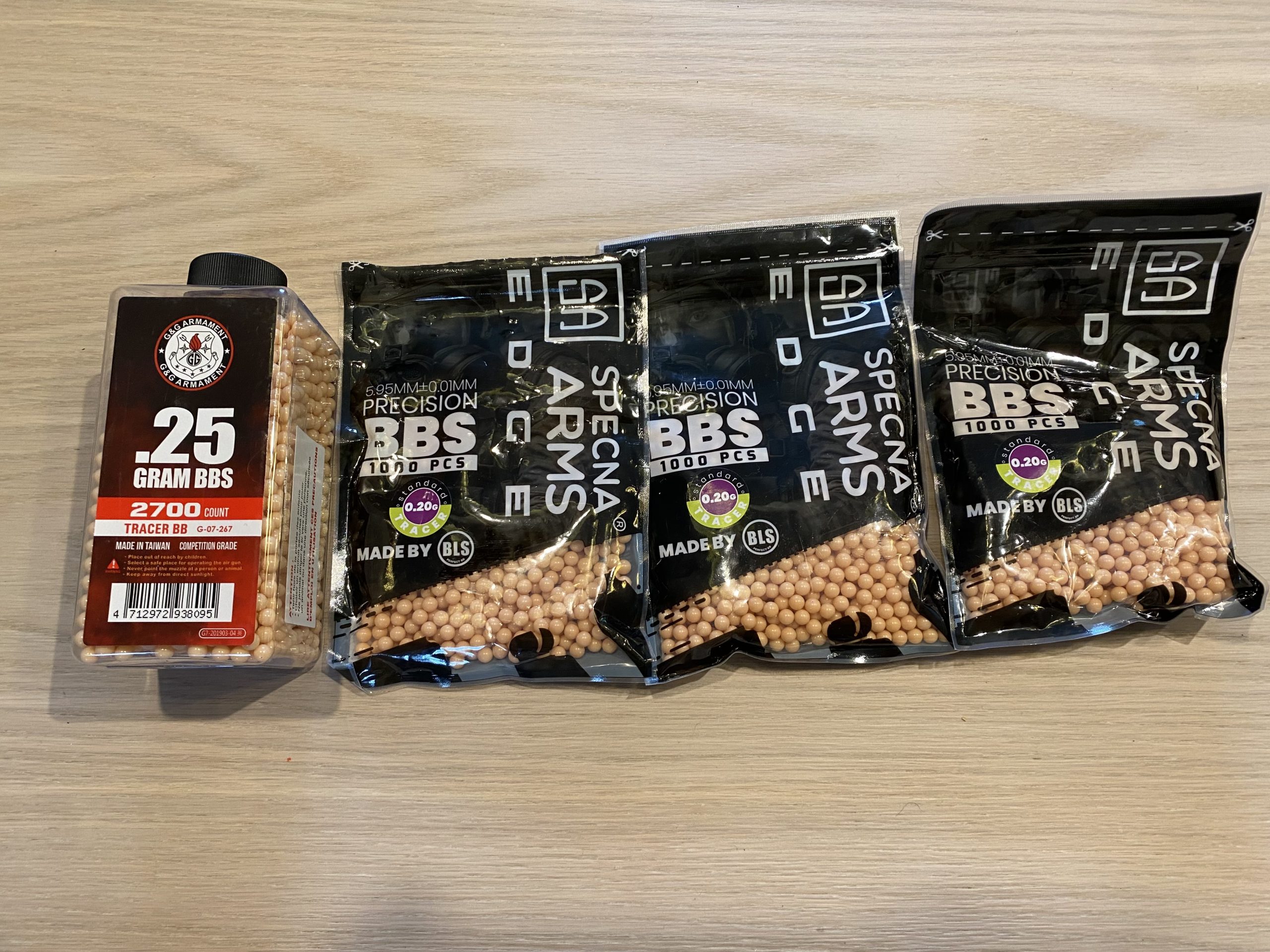 Billes rouge traçantes