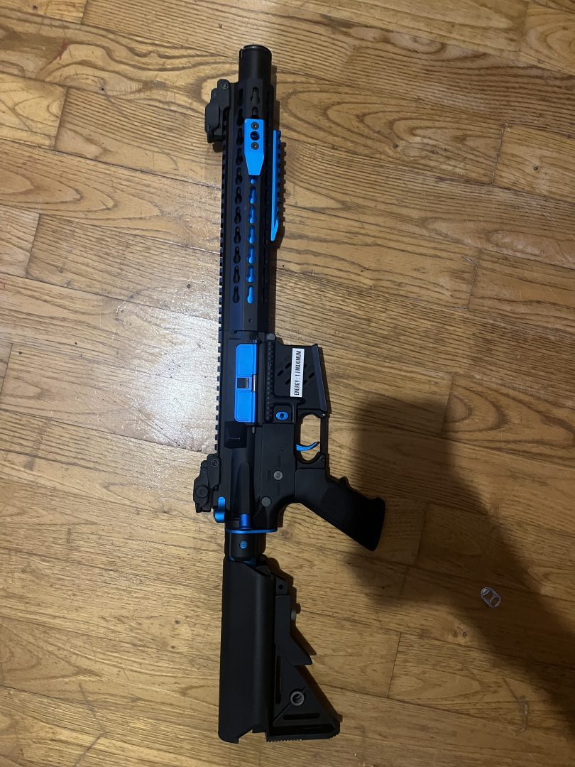 Airsoft Colt M4 Blast Blue Fox AEG Full Metal – Bleu – Excellent état