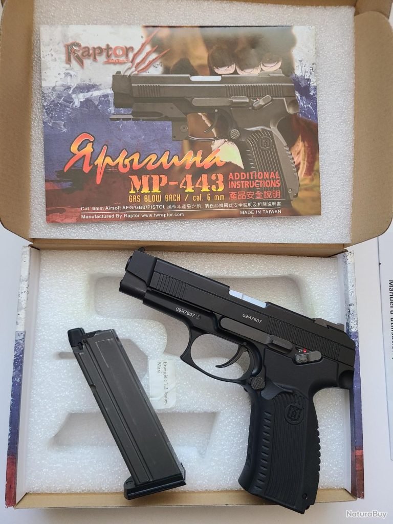 Réplique d'airsoft pistolet RAPTOR MP-443 Grach reg (Gen1)