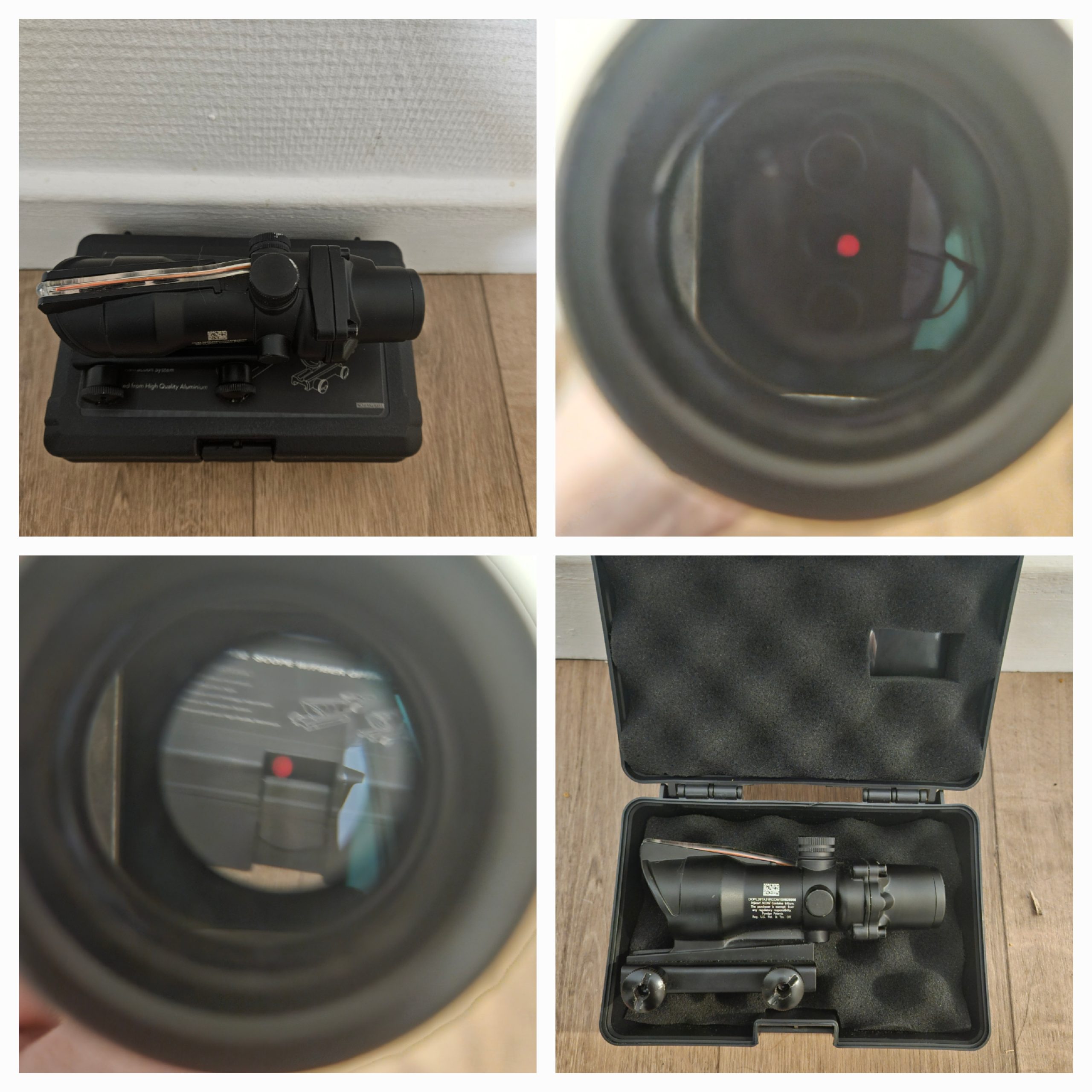 ACOG 4×32 avec marquage Trijicon et fibre optique fonctionnel