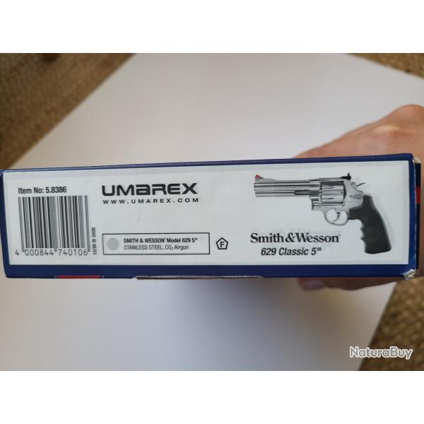 Revolver UMAREX Smith&Wesson 629 Classic 5" stainless steel CO2 Cal. 4,5mm steel BB (.177) 3J
