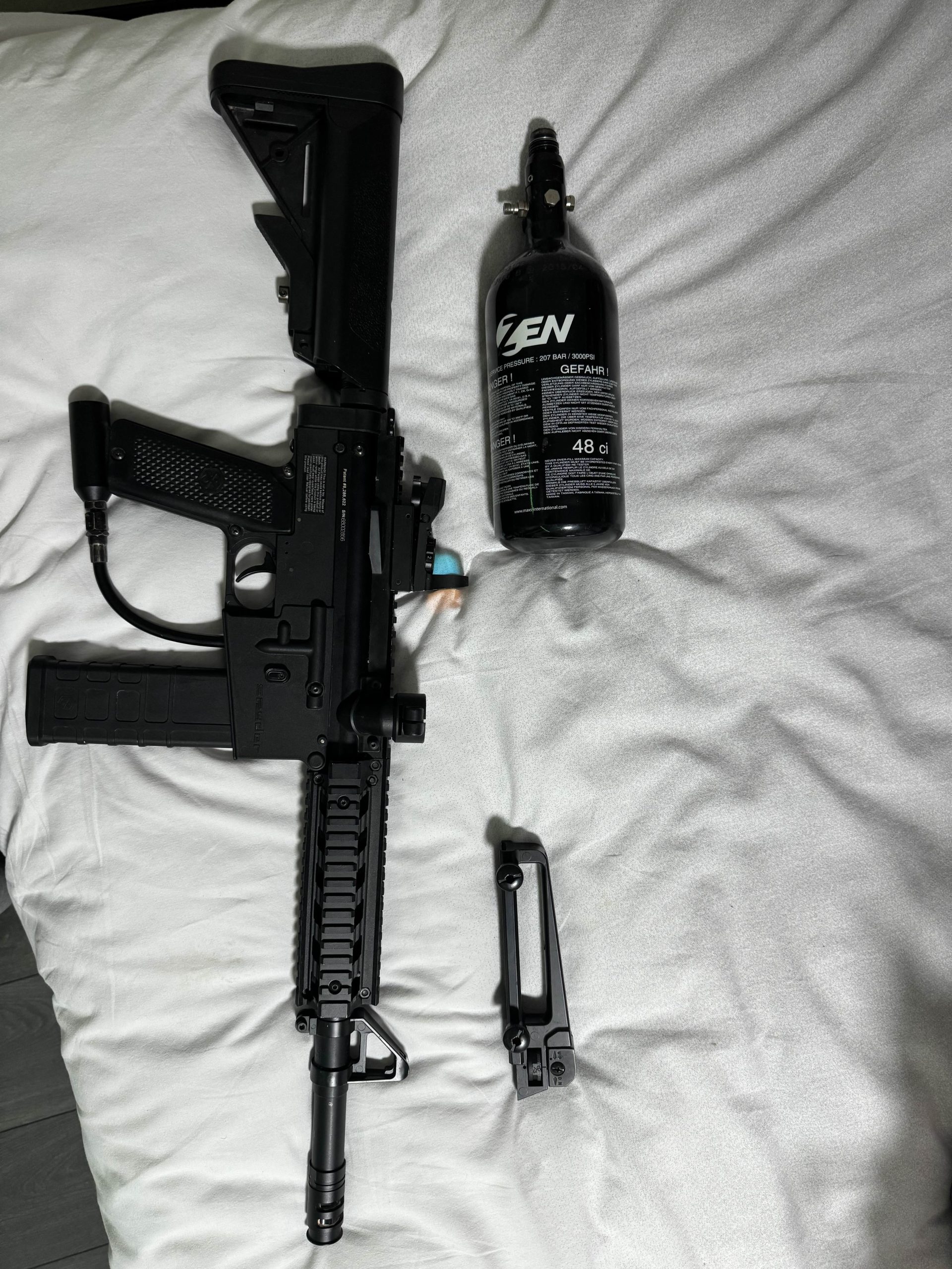 Spyder E-MR5 AEG + lunettes holo + lunette classique – Bon état