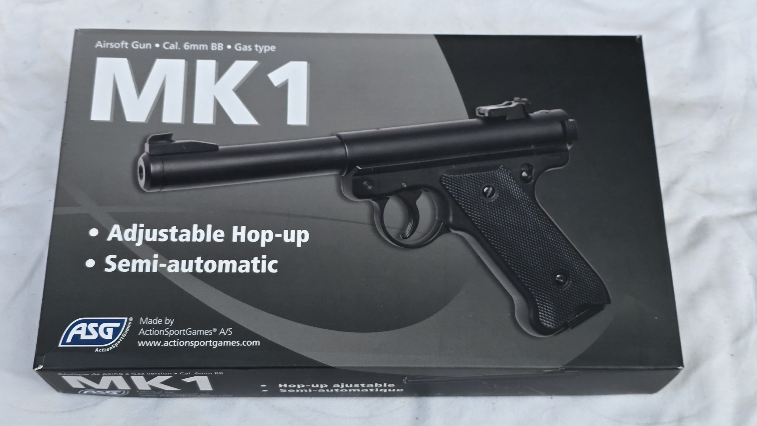 Pistolet Ruger MK1 KJW ASG Gaz (KJ Works) – Noir