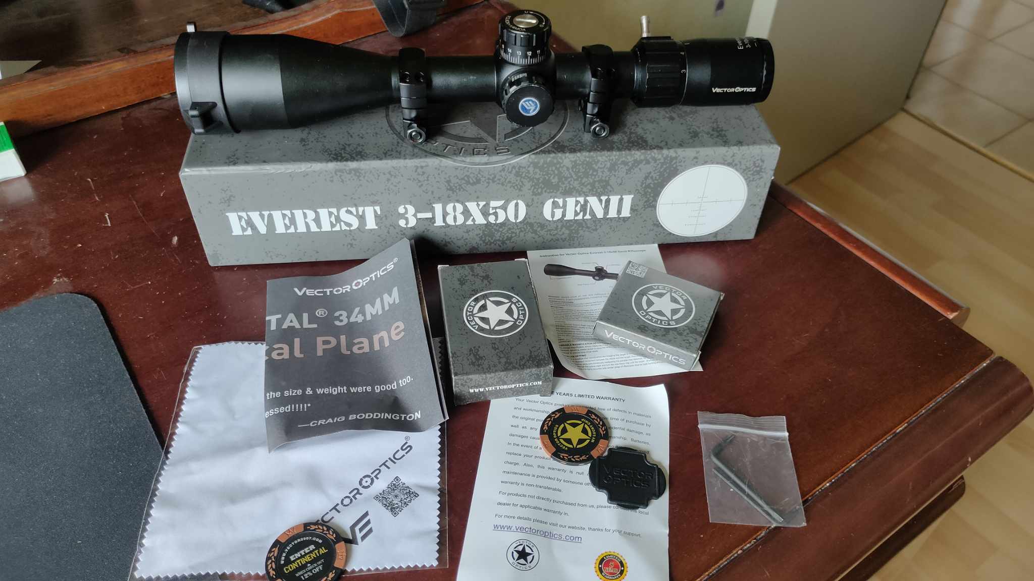 lunette Vector Optics Everest 3-18×50