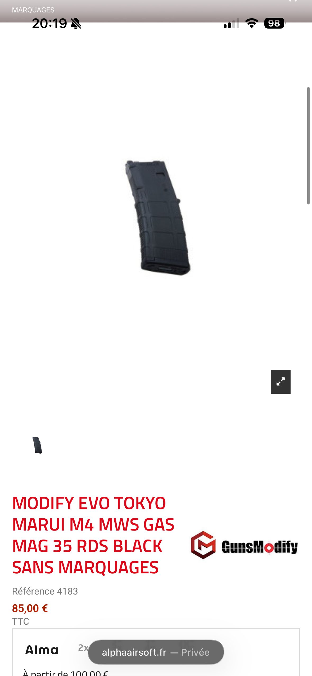 Noveske N4 GBBE DE, 5 chargeur GBBR, kit Airtac, npass