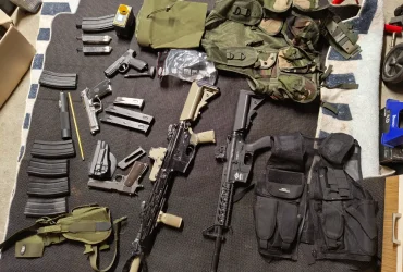 Lot airsoft occasion AEG Katana / CM16 Raider / M9 WE / 1911 CO2 / accessoires