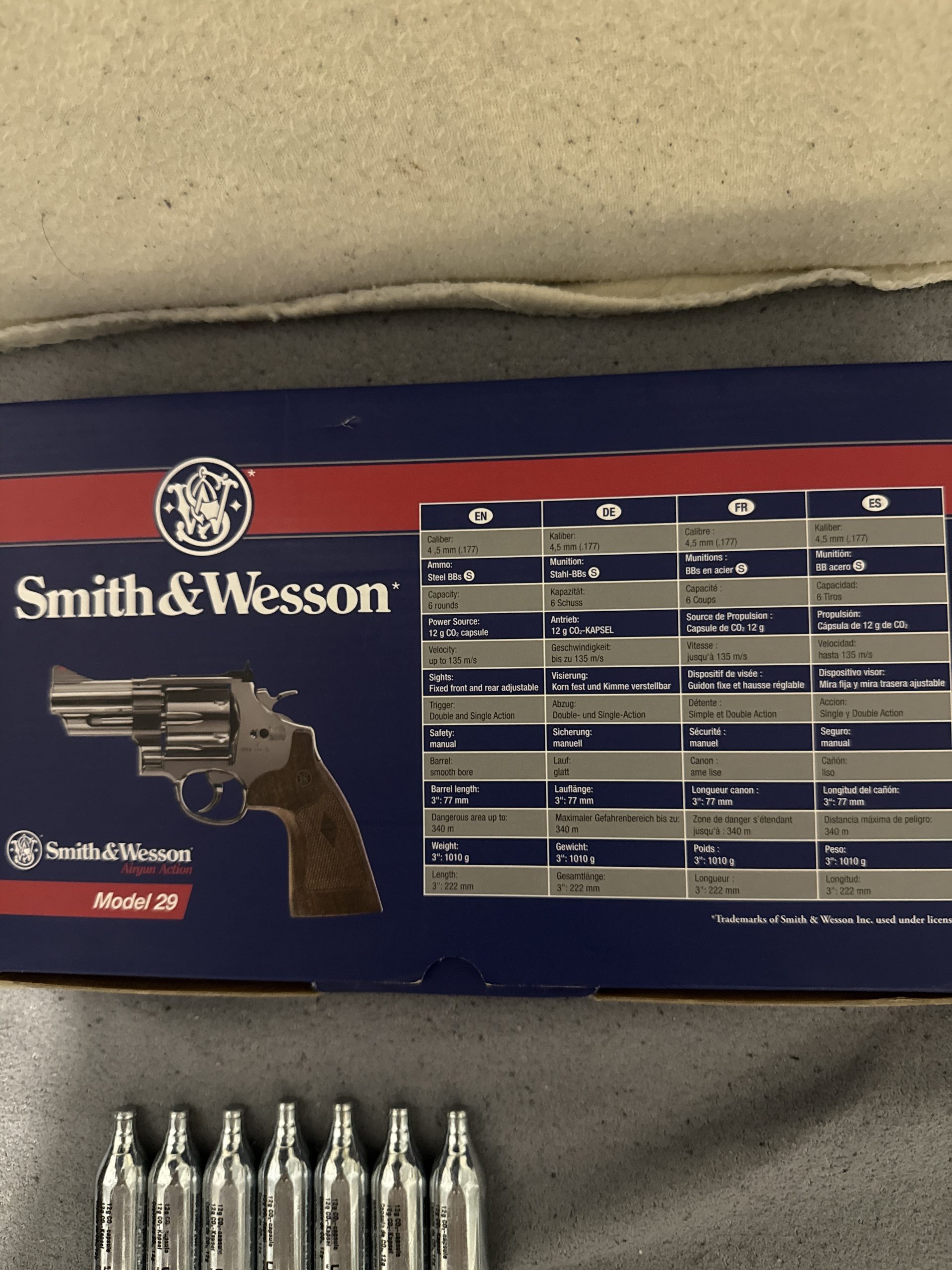 Smith&wesson m29 3” vent vite