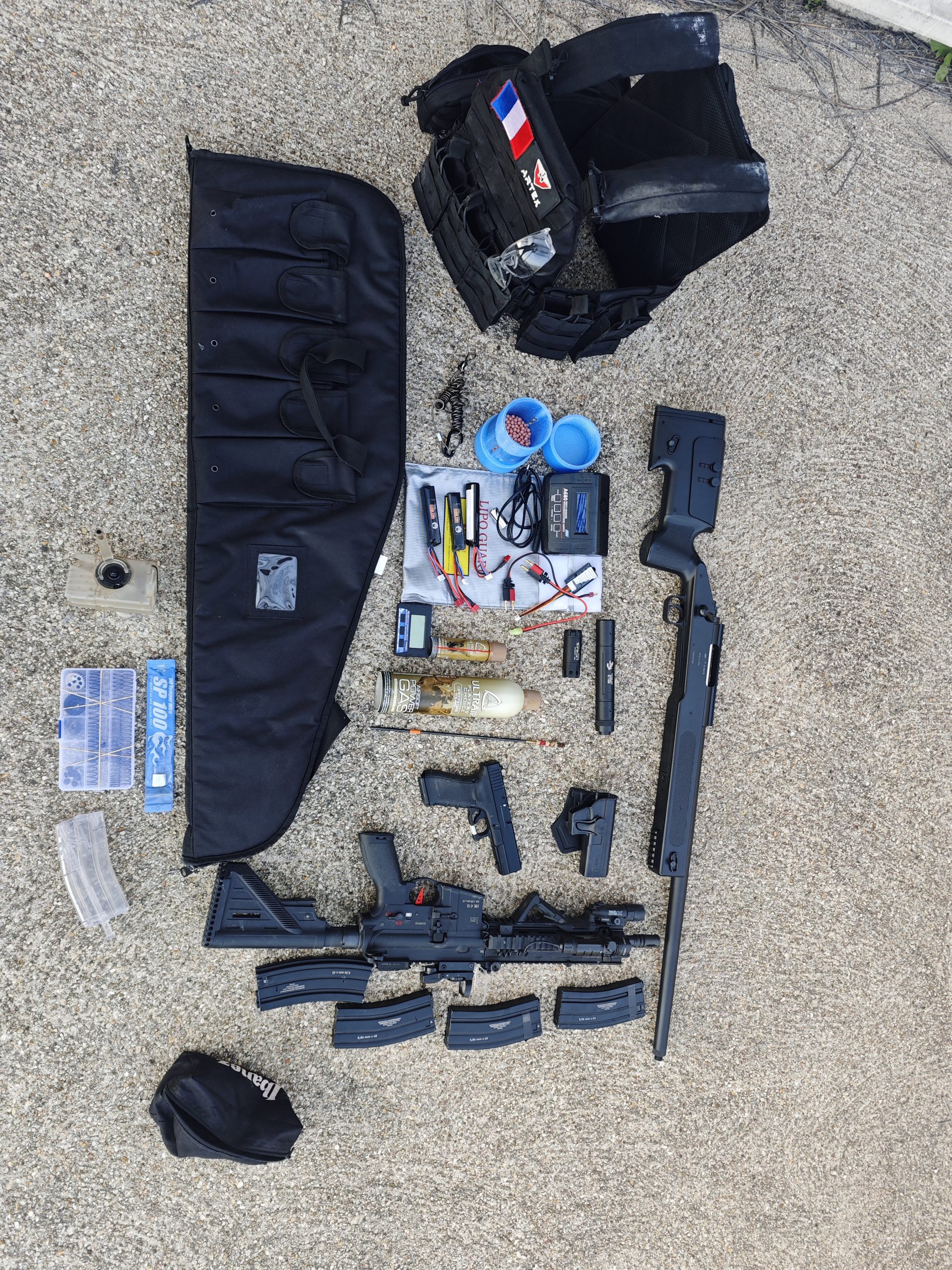 Lot complet a débattre airsoft