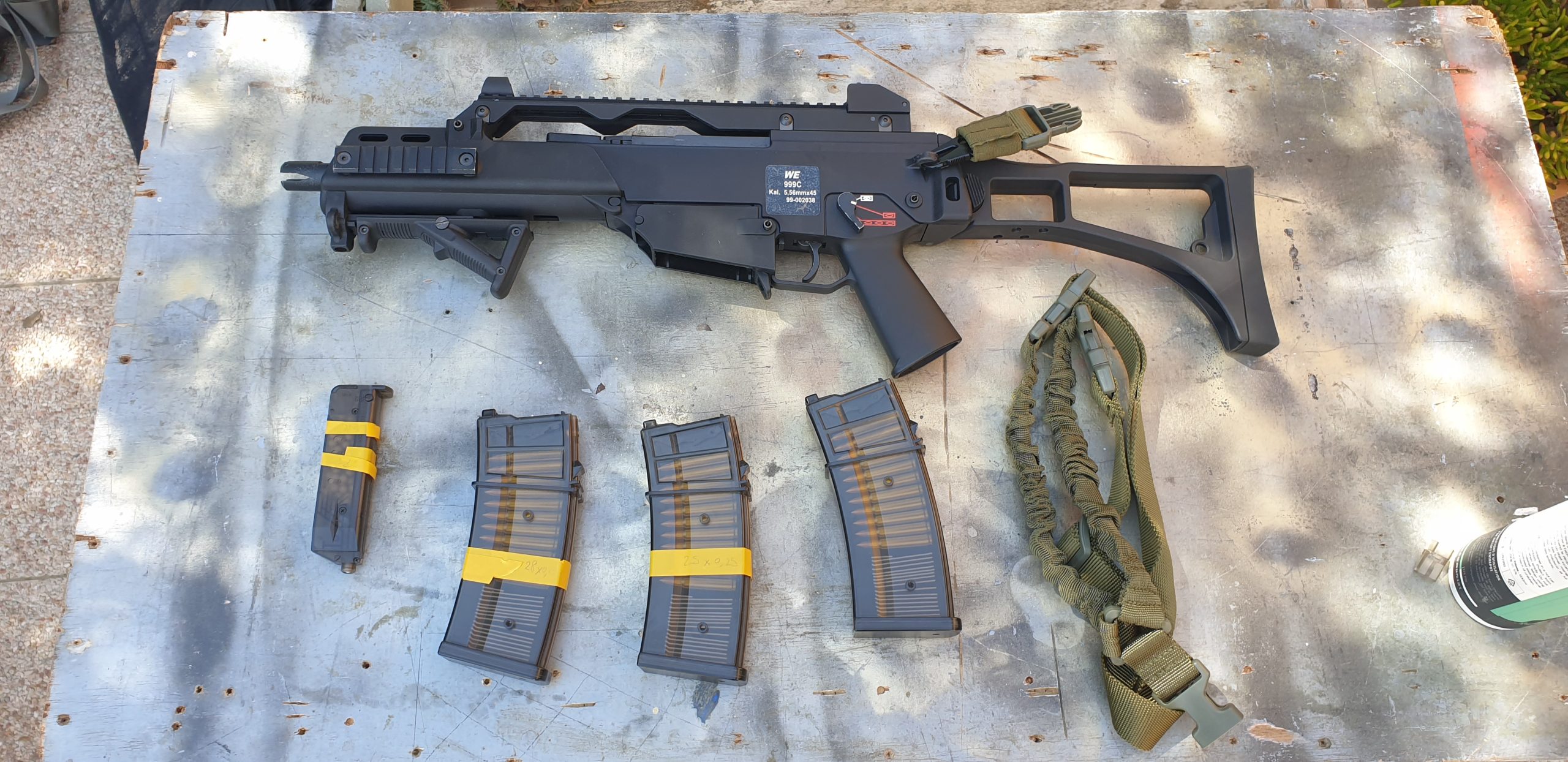 Lot GBBR G36 WE Tech noir + kit Npas