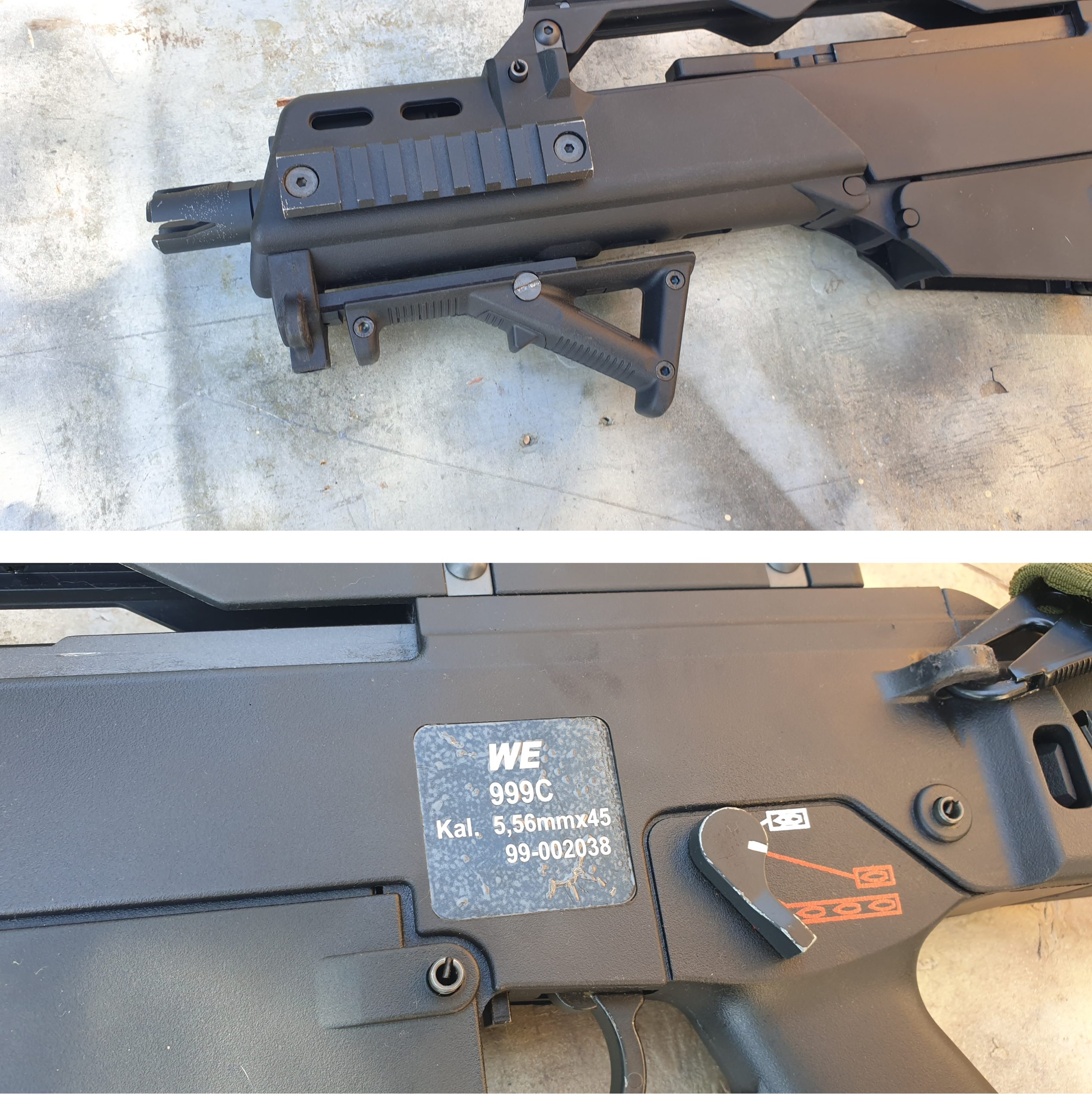 Lot GBBR G36 WE Tech noir + kit Npas