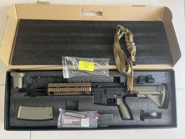 Pack Airsoft Prêt à Jouer – Specna Arms H20 EDGE 2.0 (Gate Aster) – Bi-ton Bronze – Quasi Neuf (4 parties)