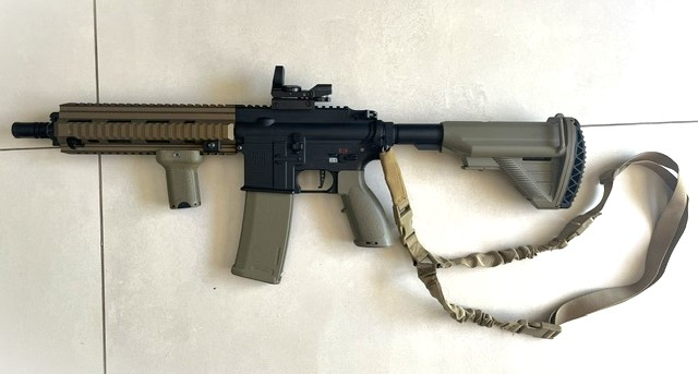 Pack Airsoft Prêt à Jouer – Specna Arms H20 EDGE 2.0 (Gate Aster) – Bi-ton Bronze – Quasi Neuf (4 parties)