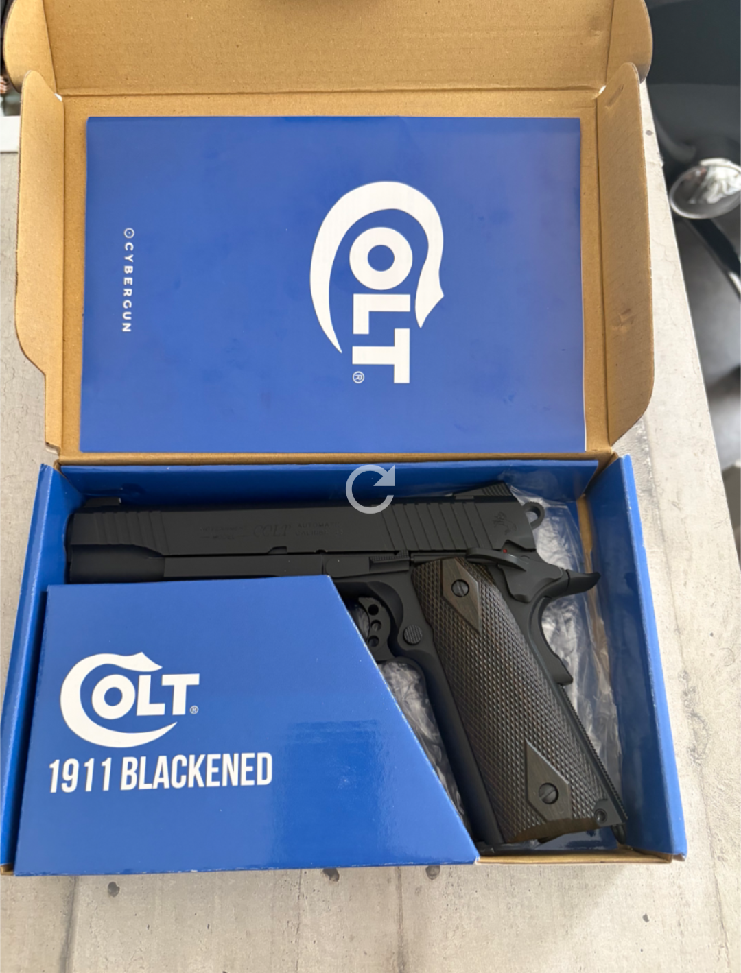 Colt 1911 Railgun Blackened Metal Co2 GBB [NEUF]