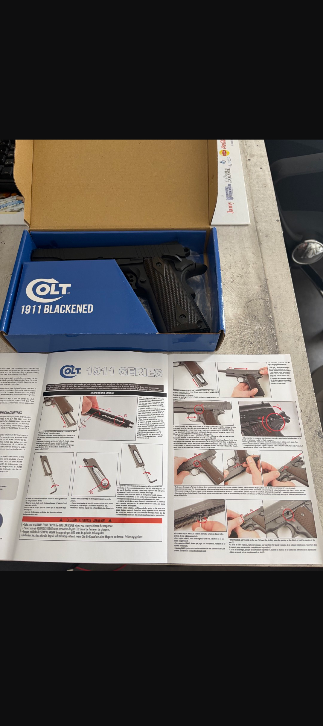 Colt 1911 Railgun Blackened Metal Co2 GBB [NEUF]