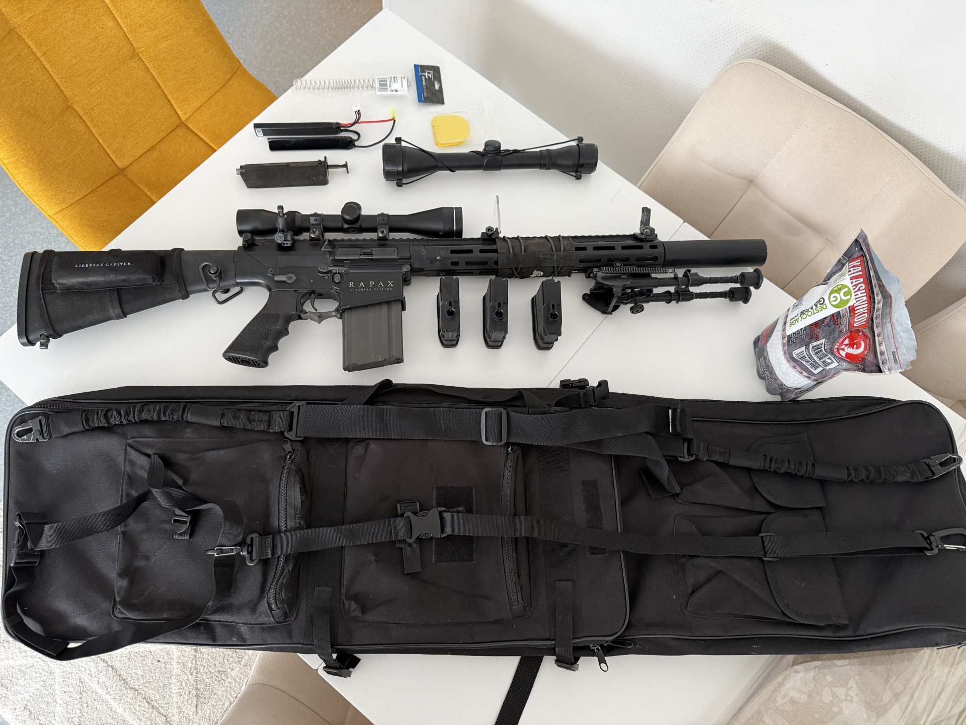 Pack – Fusil DMR Legion Rapax XXI M3 AEG Secutor — Noir