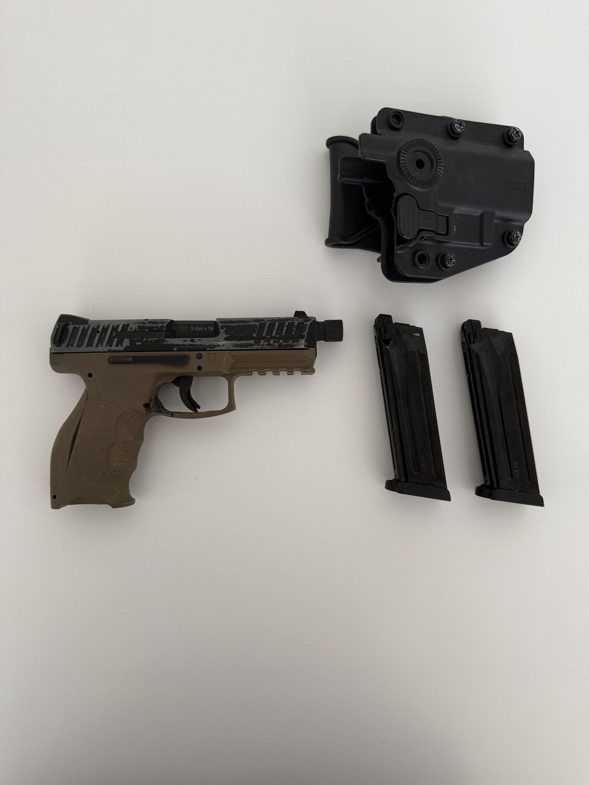 Pistolet HK VP9 Tactical GBB Gaz Blowback VFC Umarex – Tan & Noir
