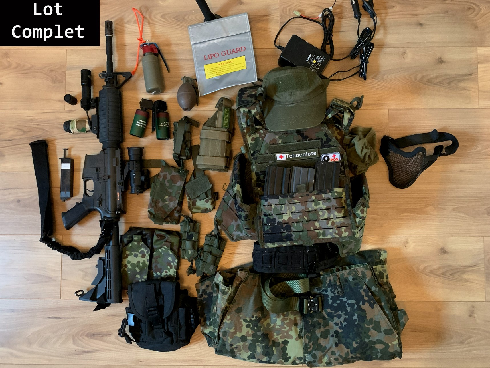 Matos complet airsoft (réplique + gear)