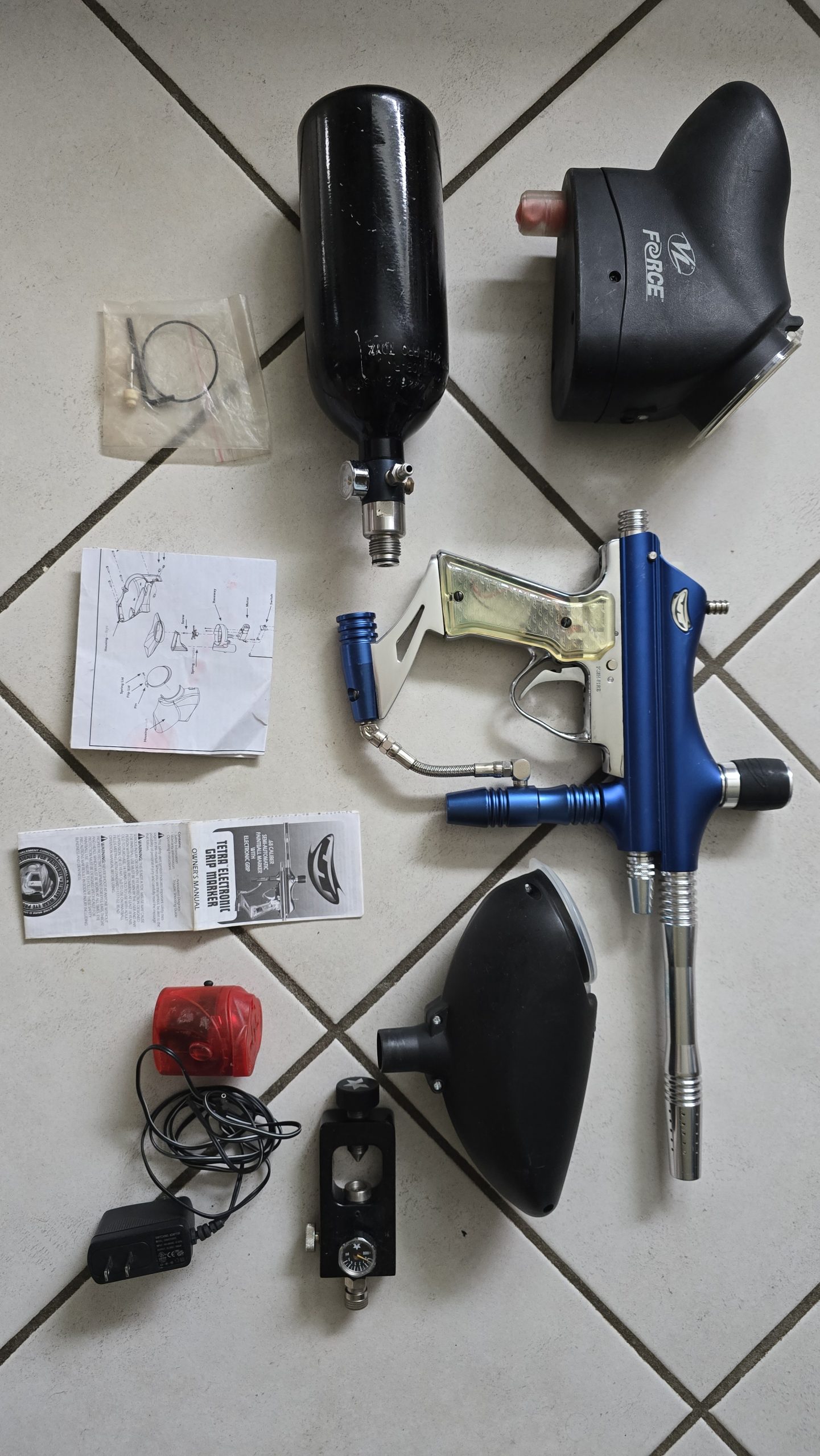 paintball complet JT Tetra Electronic Grip Marker
