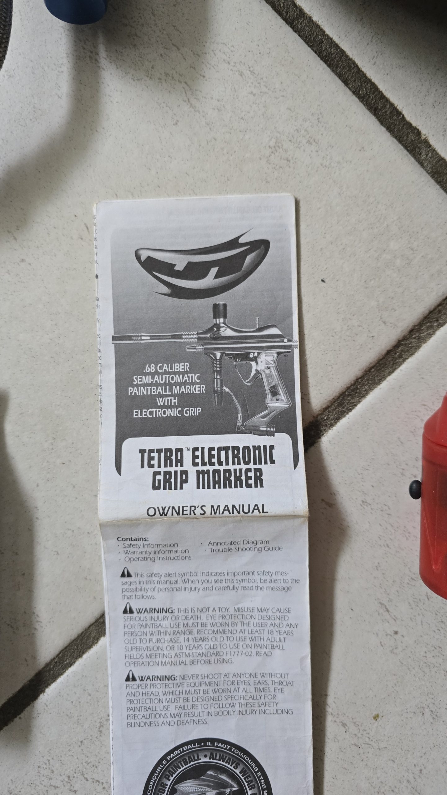 paintball complet JT Tetra Electronic Grip Marker