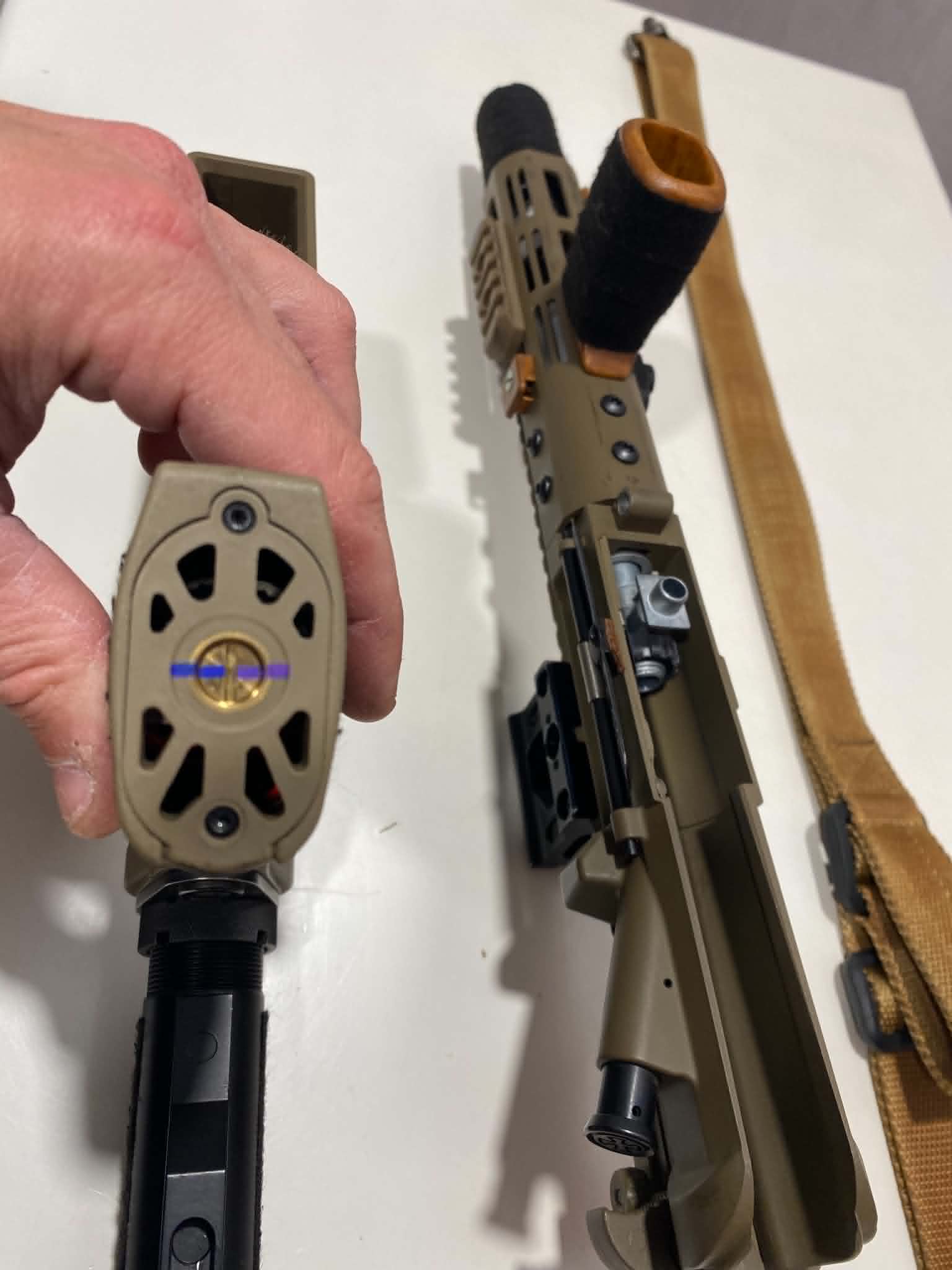 PACK COMPLET prépa interne et externe cyma platinum NOVESKE 7,5" diplomat gen 3 eshooter ETU, jamais utilisé sur terrain d'airsoft