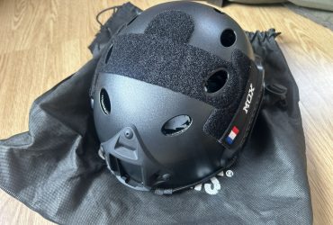 Casque Tactique type FAST Helmet Noir (avec rails & support NVG)