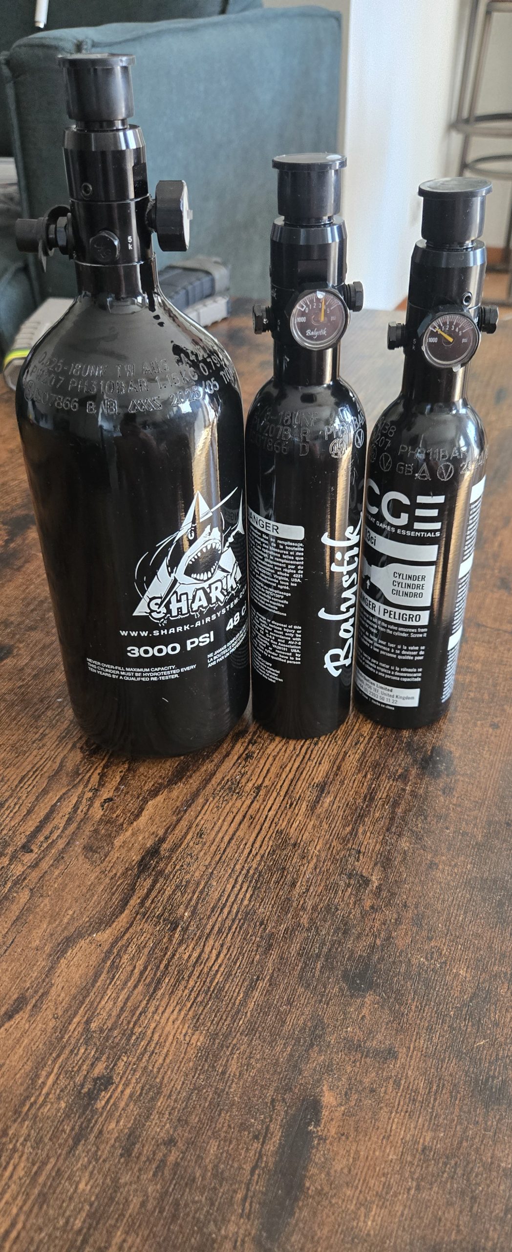 Pack HPA : 3 Bouteilles + Régulateur Balystik V3 + Ligne