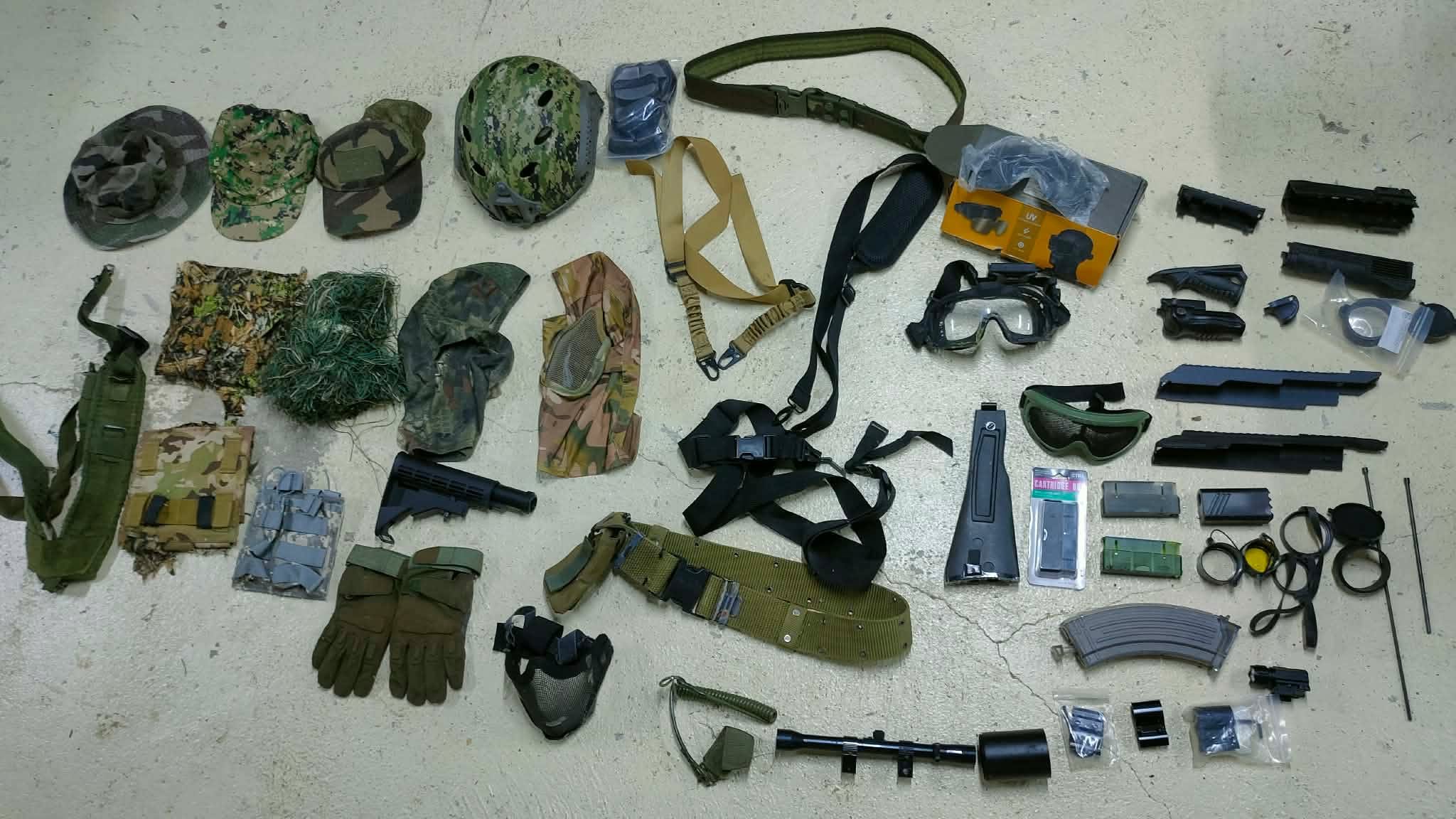 Lot équipement divers airsoft
