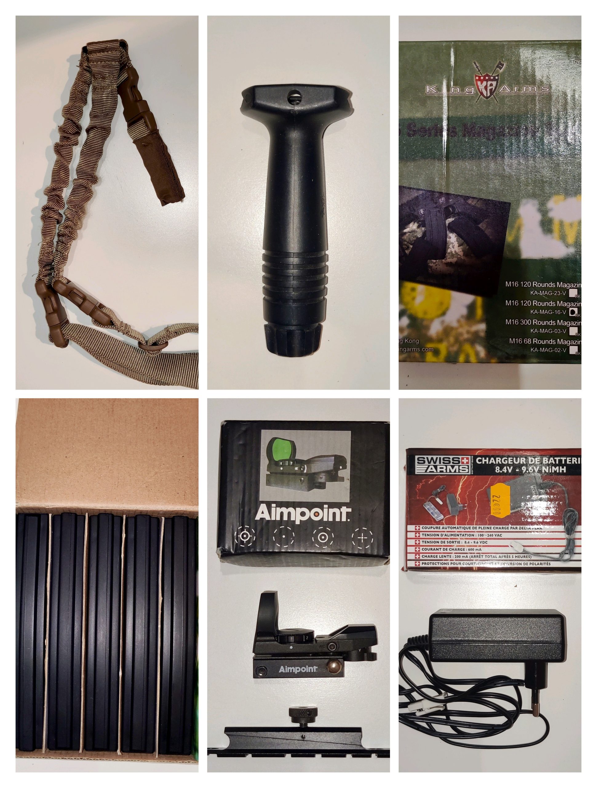M4 AEG full métal custom/upgradée + 8 chargeurs + red dot + housse + accessoires