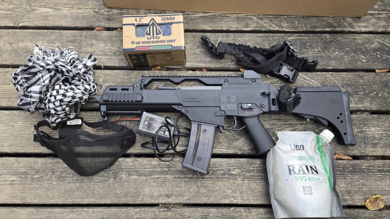 Pack Airsoft complet – H&K G36C Umarex + Point Rouge UTG + Accessoires