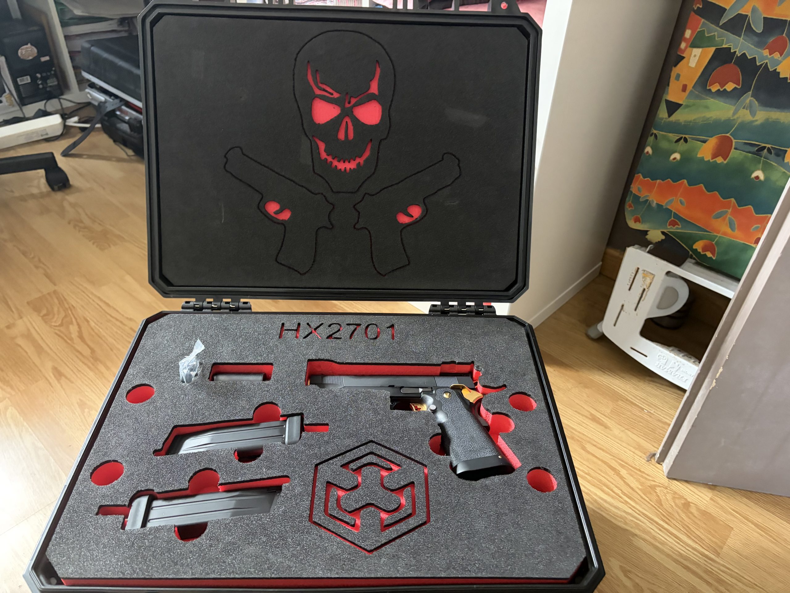 Lot complet Airsoft HPA – Réplique Hi-Capa + accessoires – État NEUF, très peu servi