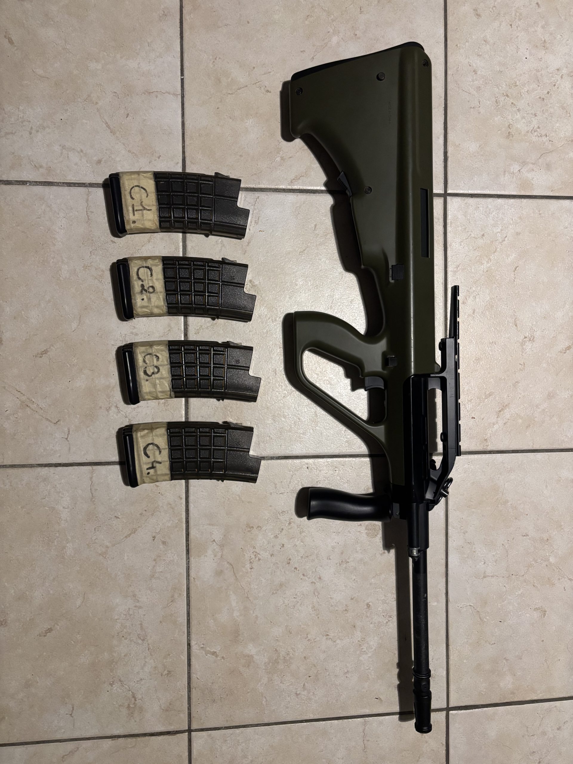Réplique Airsoft Steyr AUG Snow Wolf (AEG) + Pack 9 Chargeurs & Batterie LiPo