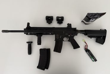 HK416 Noir AEG BRSS Canon long et accessoires