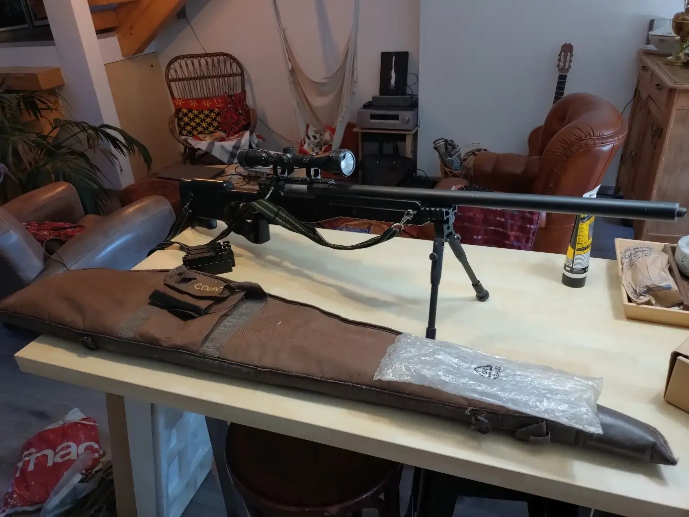 Mauser SR Cybergun avec pied et lunette