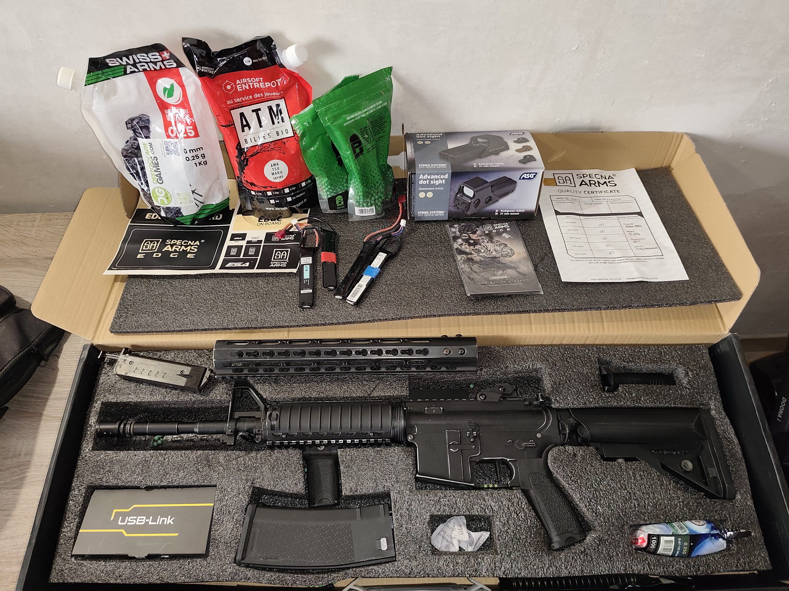 Réplique Airsoft Pack Complet Specna Arms M4 SA-E03 EDGE 2.0 (GATE ASTER) + Accessoires