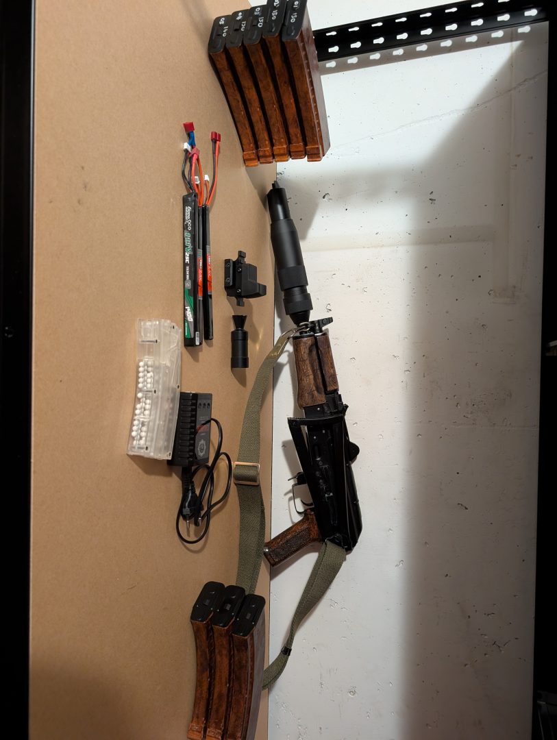 Lot complet airsoft – arrêt du jeu, tout part en un seul bloc