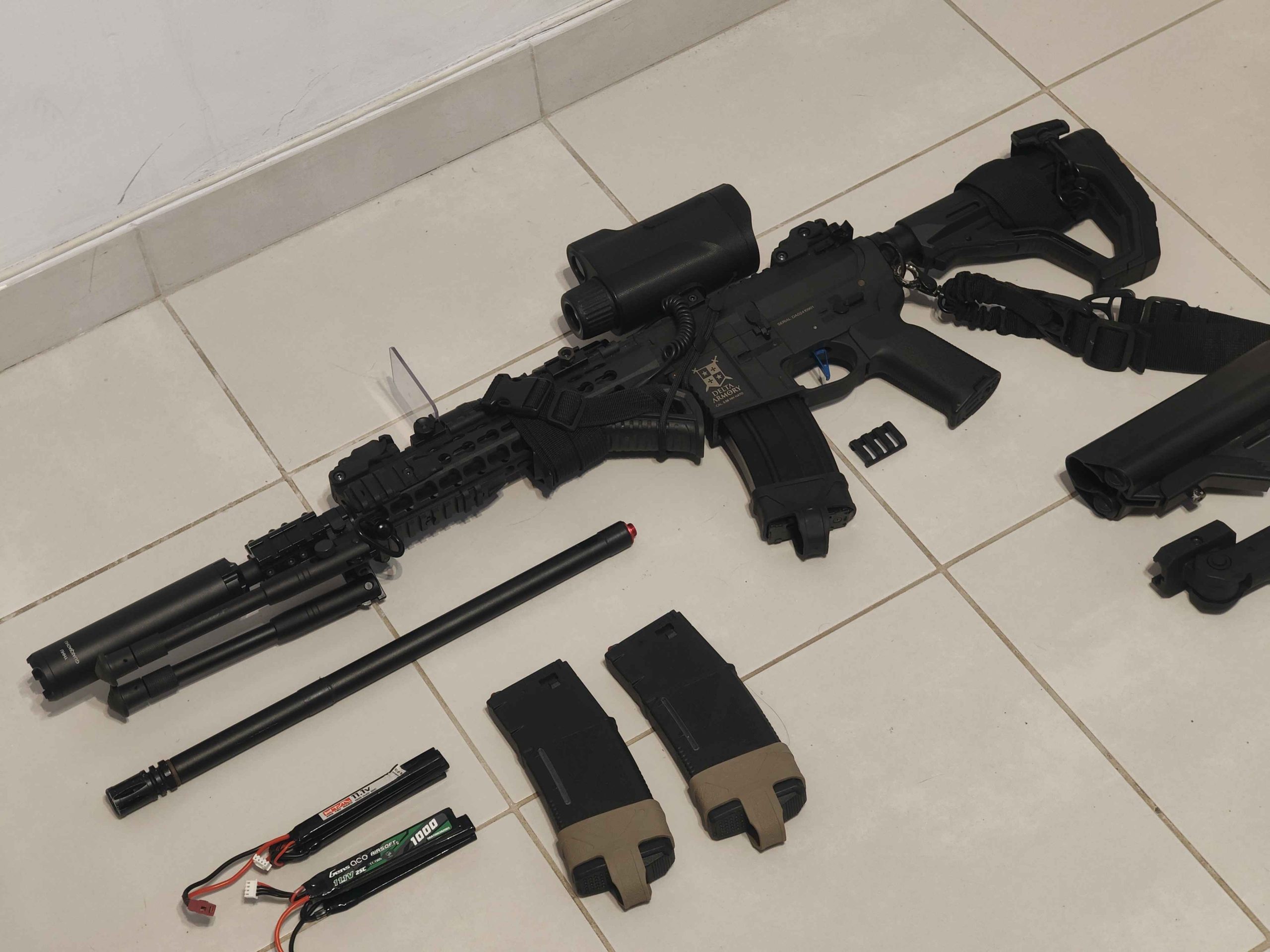 AEG DMR M4 Delta Armory airsoft gun AR15 KeyMod 10" Charlie UPGRADED
